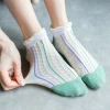 New spring and autumn trendy socks, women's ethnic style lace women's boat socks, Japanese-style fresh and light floral shallow cut short socks, school style Specification image